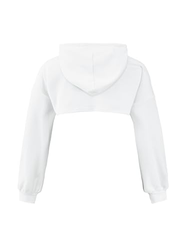 Womens Super Cropped Hoodie Sweatshirts Long Sleeve Crop Tops