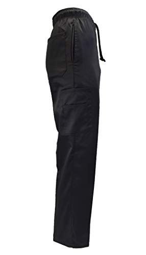Classic 6 Pocket Black Chef Pants with Multi-Pack Quantities Available