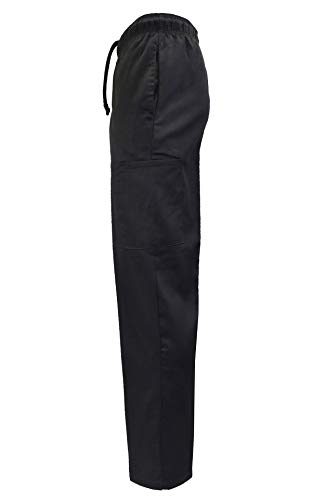 Classic 6 Pocket Black Chef Pants with Multi-Pack Quantities Available