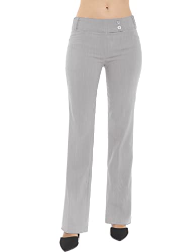 Women's Relaxed Boot-Cut Office Pants Trousers Slacks