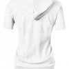 Women's Comfortable Short Sleeve Hoodie Pullover Hooded Sweatshirt with Kangaroo Pocket