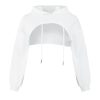 Womens Super Cropped Hoodie Sweatshirts Long Sleeve Crop Tops