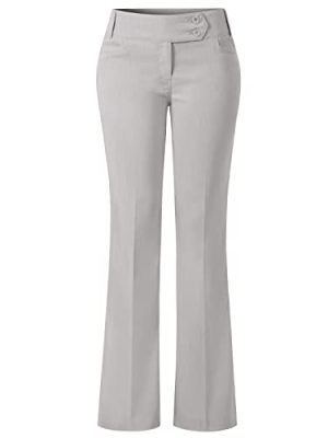 Women's Relaxed Boot-Cut Office Pants Trousers Slacks
