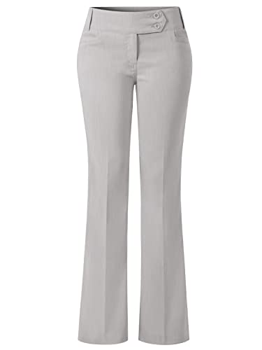 Women's Relaxed Boot-Cut Office Pants Trousers Slacks