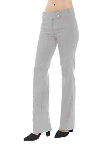 Women's Relaxed Boot-Cut Office Pants Trousers Slacks