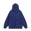 Graphic Hoodies Abstract Print Washed Hoodie Long Sleeve Acid Washed Hooded Sweatshirts Trendy Y2k Tops