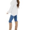 Women's Casual Lightweight Hoodies Long Sleeve White Drawstring Sweatshirts Loose Pullovers with Pocket