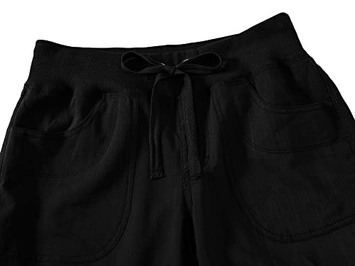 Women's Cargo Capris Hiking Pants Lightweight Quick Dry Outdoor Athletic Travel Casual Loose Comfy Cute Pockets