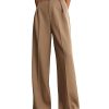 Womens Wide Leg Pants High Waist Straight Work Pants Office Business Casual Palazzo Trousers with Pockets