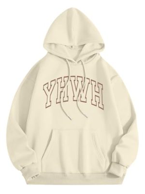 Christian Hoodie for Women YHWH Sweatshirts Jesus Faith Religious God Long Sleeve Pullover Tops