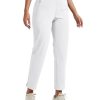 Womens Golf Pants with Zip Pockets High Waisted Stretch 7/8 Ankle Dress Work Business Casual Slacks Travel Pants