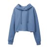 Women's Cropped Hoodies Long Sleeves Fleece Crop Top Sweatshirt with Hooded