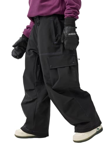 Womens Mens Snowboard Pants Super Baggy Ski Snow Pants Loose Sport Outdoor Insulation Waterproof