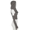 Women Off Shoulder Hooded Top - Ripped Crop & Long Sleeve Y2K Tees With Detachable Sleeves