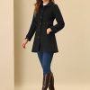 Women's Winter Classic Outwear Overcoat with Pockets Single Breasted Pea Coat