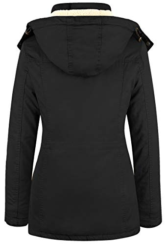 Women's Winter Warm Sherpa Lined Jacket Heavy Parka Coat with Hood
