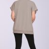 Women's Zip Up Sweatshirts Short Sleeve Lapel Oversized Summer Casual Loose Solid Sweatshirt Jacket with Pockets