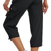Women's Cargo Capris Pants Loose Fit Casual Hiking Pants Lightweight Quick Dry Travel Summer Pants for Women