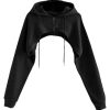Women's Super Cropped Hoodie Drawstring Zip Up Sweatshirt Long Sleeve Pullover Top