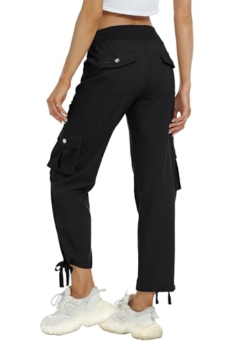 Women's Cargo Capris Hiking Pants Lightweight Quick Dry Outdoor Athletic Travel Casual Loose Comfy Cute Pockets