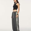 Striped Track Pants Men Parachute Pants Women Baggy Sweatpants Y2k Wide Leg Cargo Pants with Drawstring