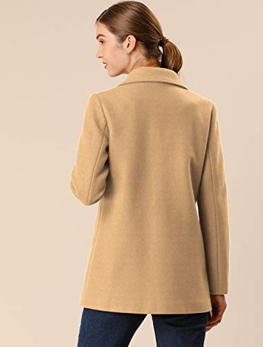 Women's Long Sleeves Double Breasted Button Winter Outerwear Pea Coat