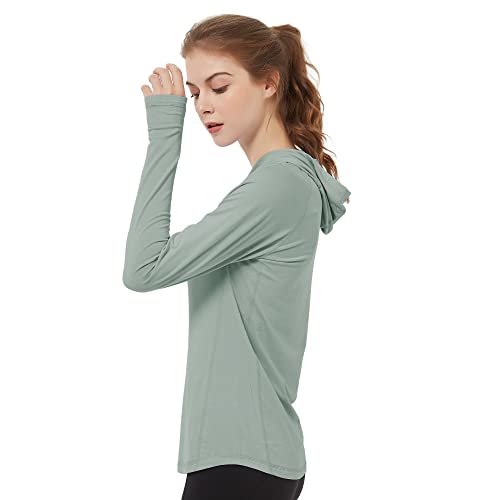 Women's Ultra-Soft Bamboo Viscose Hoodie UPF 50+ Sun Protection Long Sleeve Shirt