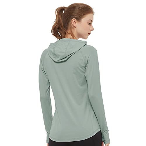 Women's Ultra-Soft Bamboo Viscose Hoodie UPF 50+ Sun Protection Long Sleeve Shirt
