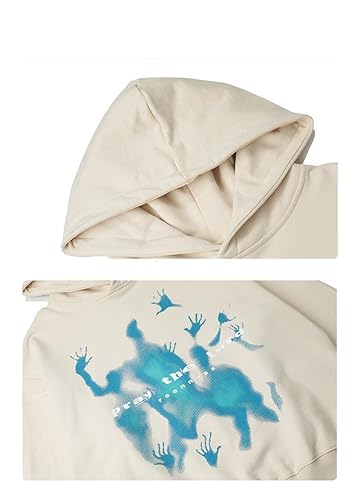 Mens Graphic Oversized Hip Hop Streetwear Casual Hoodie y2k Gothic Hooded Sweater