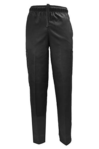 Classic 6 Pocket Black Chef Pants with Multi-Pack Quantities Available