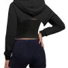Women's Super Cropped Hoodie Drawstring Zip Up Sweatshirt Long Sleeve Pullover Top