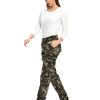 Womens Stretch Casual Cargo Work Pants Camo Combat Tactical Travel Pants with 8 Pockets