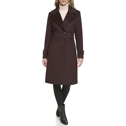 Women's Solid Wool Blend Trench Coat
