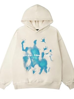 Mens Graphic Oversized Hip Hop Streetwear Casual Hoodie y2k Gothic Hooded Sweater