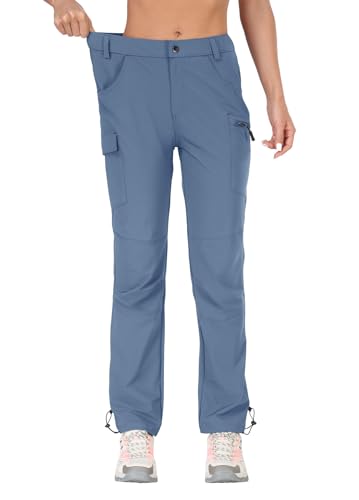 Women's Hiking Cargo Pants Quick Dry Outdoor Camping Capris Water Resistant UPF 50 with Zipper Pockets