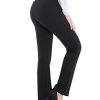 Women's Stretchy Dress Pants 28"/30" Pull-on Trousers Straight Leg Slacks 4 Pockets Plus Size for Work Business Casual