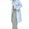 Women's 3/4 Length Double Breasted Trench Coat Lapel Jacket with Belt
