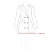 Women's Long Sleeves Double Breasted Button Winter Outerwear Pea Coat
