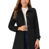 Women's Winter Classic Outwear Overcoat with Pockets Single Breasted Pea Coat