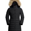 Women's Winter Coats Warm Thicken Long Puffer Jacket Waterproof Quilted Parka with Removable Faux Fur Hood