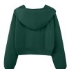 Women's Casual Long Sleeve Crop Top Hoodies Sweatshirt With Drawsting