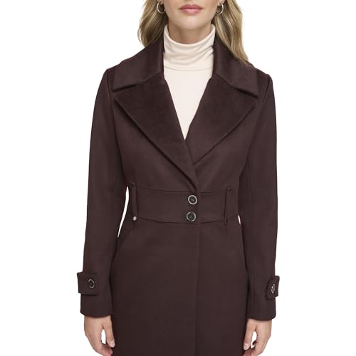 Women's Solid Wool Blend Trench Coat