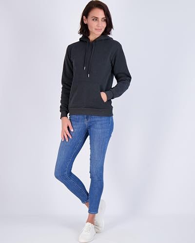 3 Pack: Women's Fleece Long-Sleeve Pullover Hoodie Active Sweatshirt Kangaroo Pocket - (Available In Plus)
