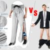 Men's Tearaway Pants for Post Surgery 2 Side Velcro Breakaway Open Bottom Sweatpants Women Loose Fit Rip Off Cotton Pants