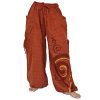 Baggy Harem Pants Men Women, Wide Leg Yoga Lounge Trousers, Adjustable Length, 2 Pockets, One Size