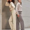 Yoga Pants Women Wide Leg Pants with Pockets High Waist Stretch Dress Casual Sweatpants Petite/Regular/Tall