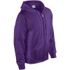 Heavy Blend Unisex Adult Full Zip Hooded Sweatshirt Top (M) (Purple)