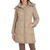 Women's Hooded Zip Front Puffer Long Sleeve Coat