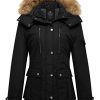 Women's Quilted Winter Coat Warm Puffer Jacket Thicken Parka with Removable Hood