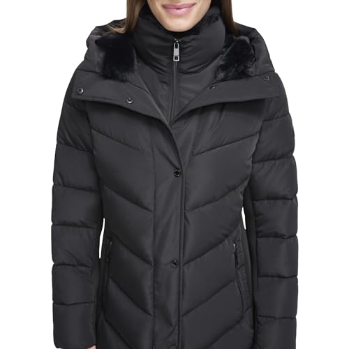 Women's Long Bib-Front Puffer Jacket